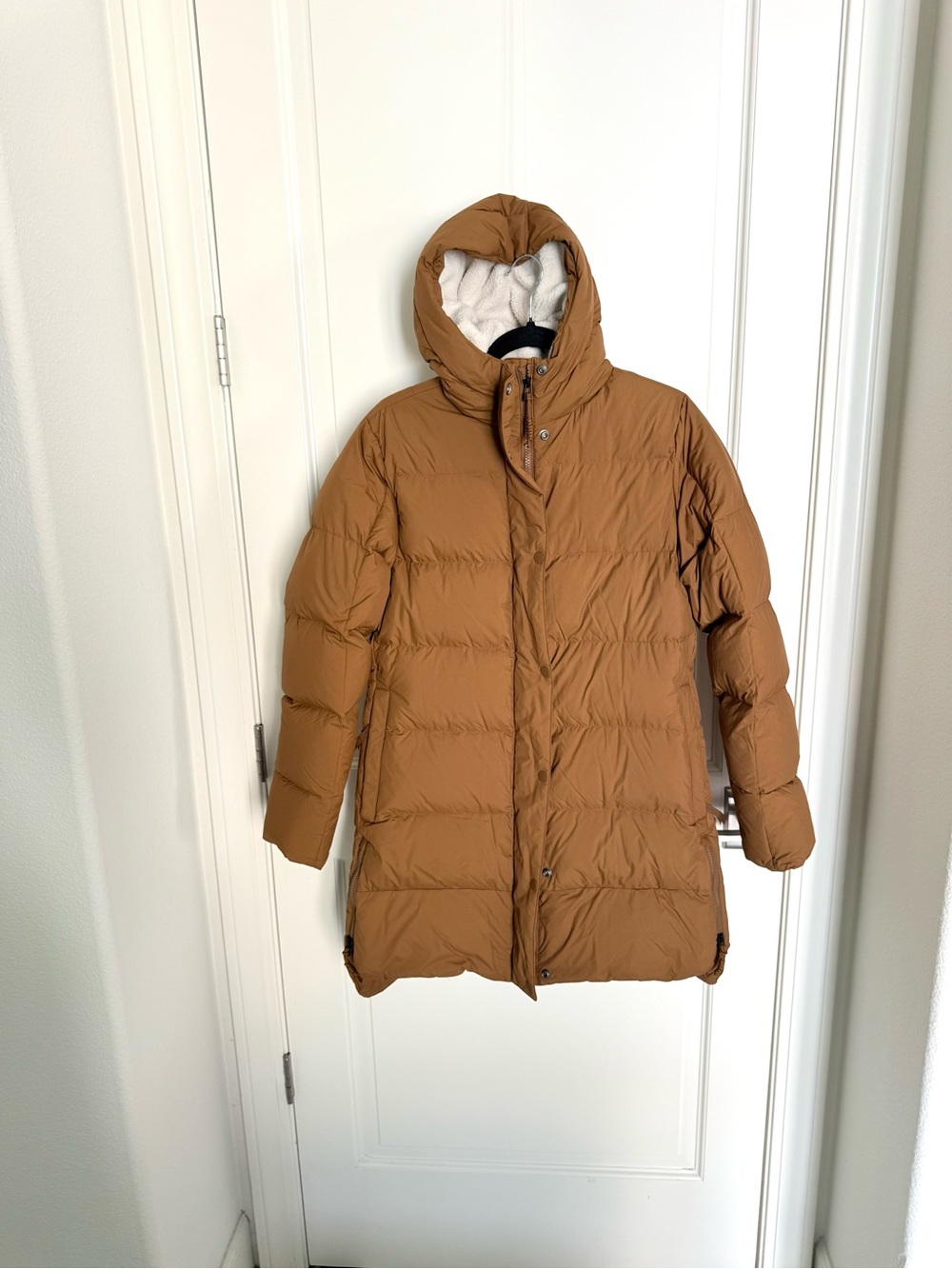 REI Women’s Brown Down Norseland Coat Parka size Medium w/ Hood